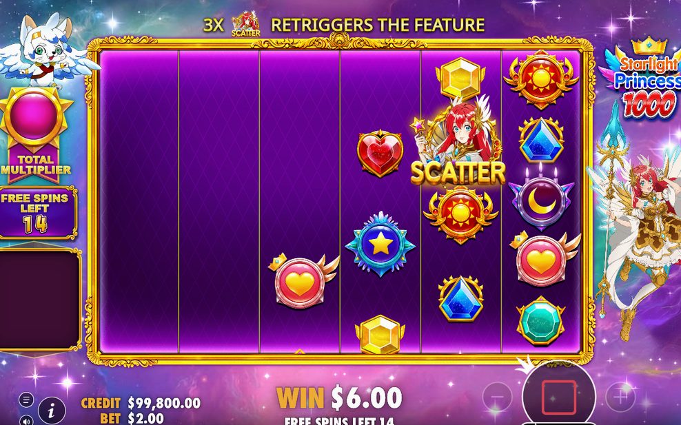 Free Spins round with the Total Multiplier counting up