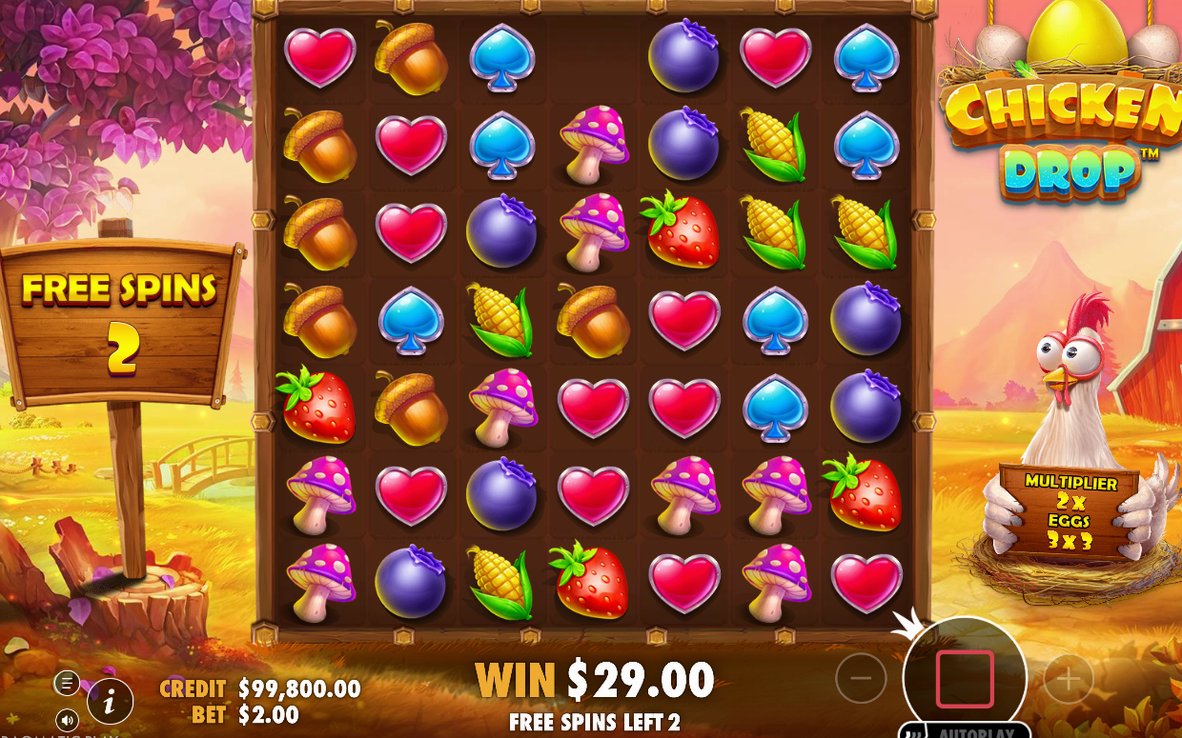 Free Spins round with its spin count on screen
