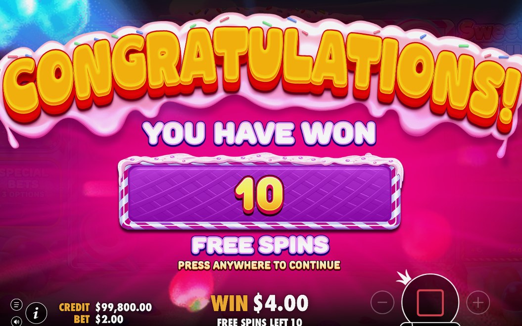 Free Spins with Retrigger extending the round