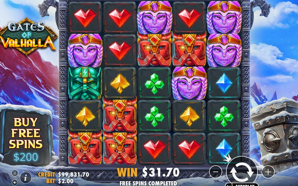 A win on the 6x5 grid with paying symbols