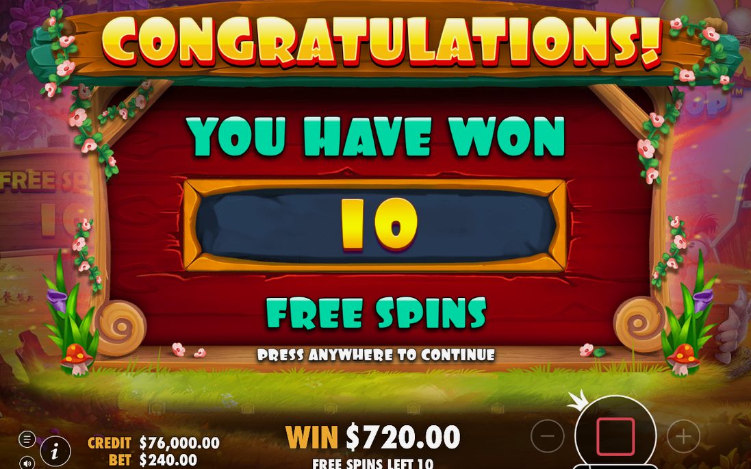 BONUS chests landing on the grid for Free Spins