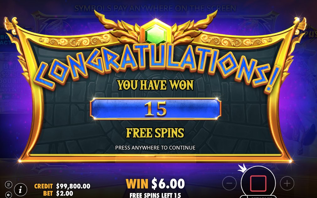 Free Spins with the TOTAL MULTIPLIER counter in view